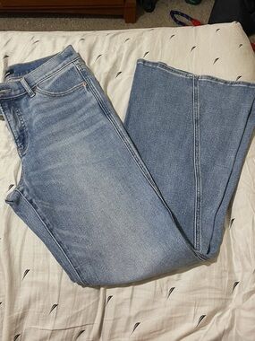 Express Light Blue Wide Leg Jeans